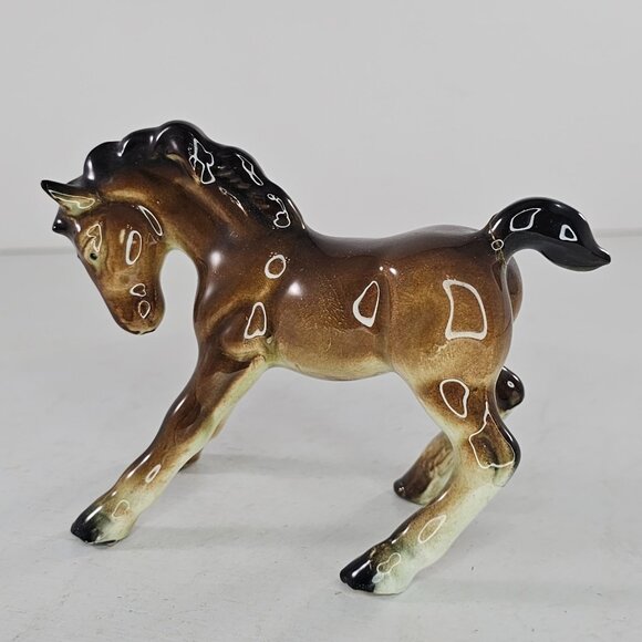 Vintage Ceramic Foal Figurine Bay Brown Baby Horse *Repaired Tail* - Picture 9 of 9